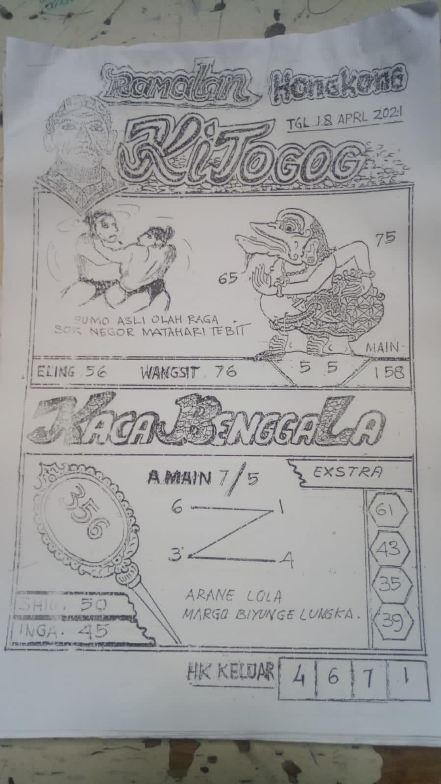 Syair Hk Opesia 18 April 2021 Buku Mimpi