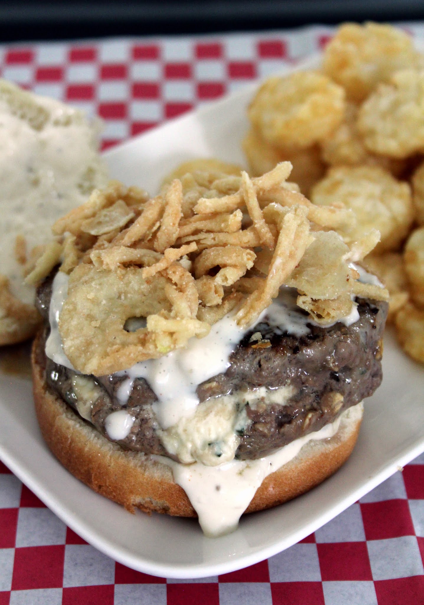 Jo and Sue Garlic Overload Burger