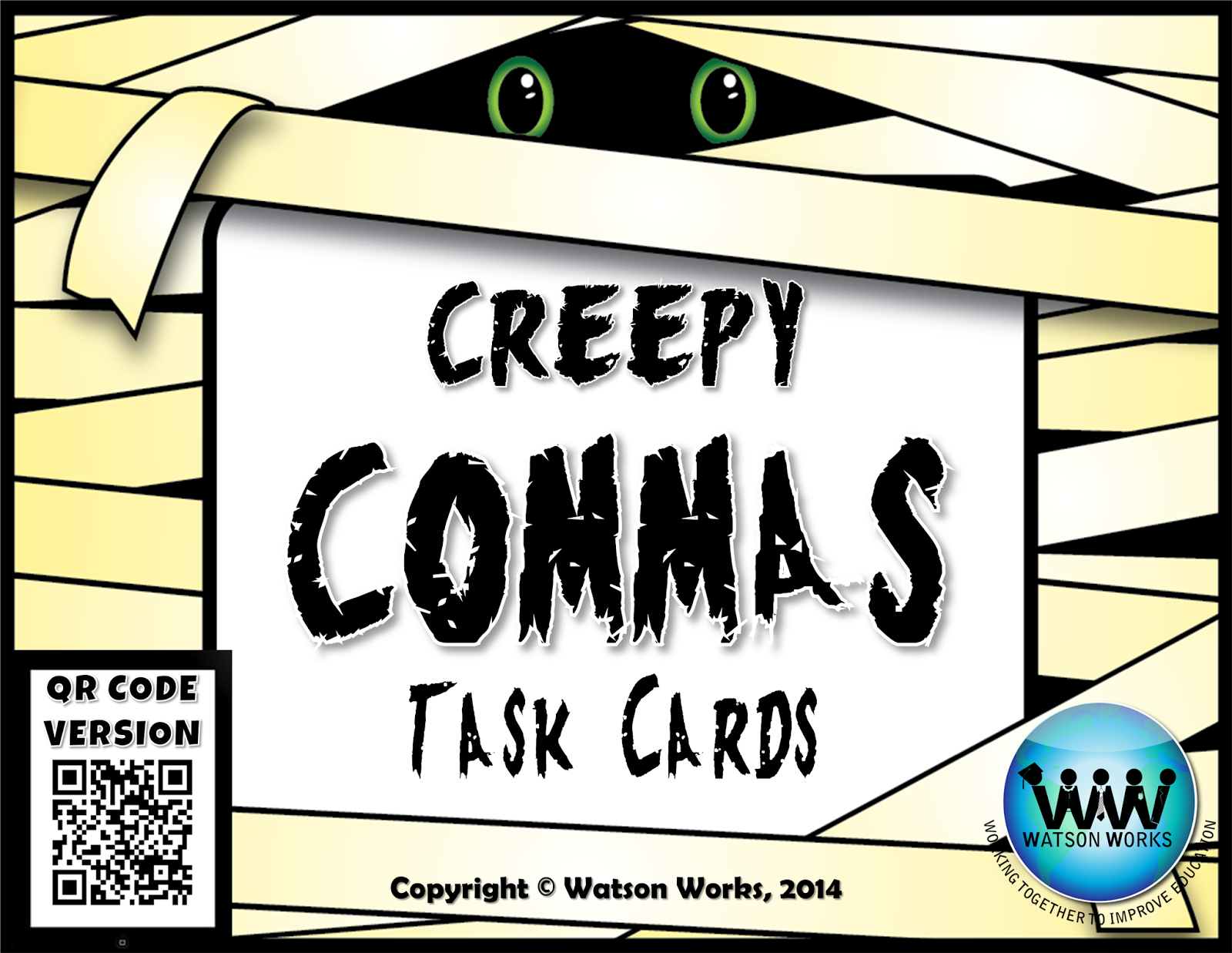 http://www.teacherspayteachers.com/Product/Creepy-Commas-Task-Cards-QR-Code-Version-1502715