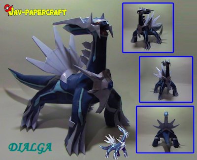 Download and Build Dialga and Palkia Papercraft Models