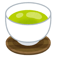  お茶のイラスト「黄緑」