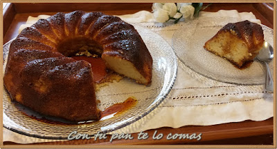 PASTEL DE REQUESÓN, YOGUR Y PLÁTANOS