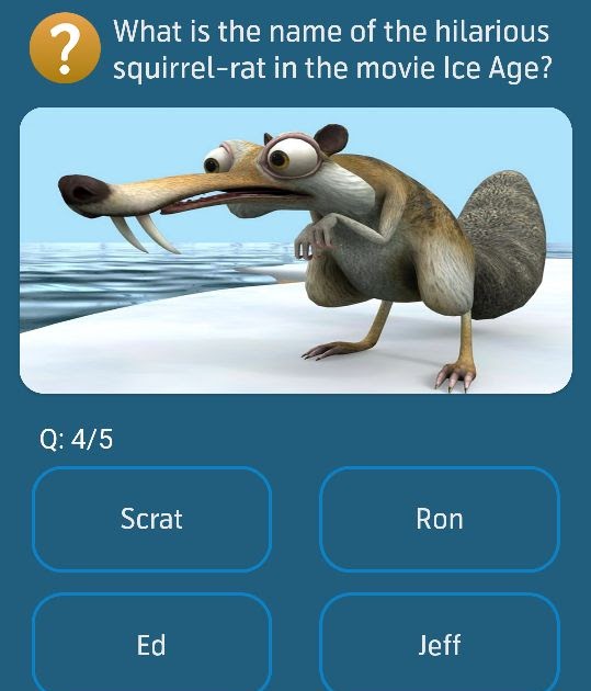 What is the name of the hilarious squirrelrat in the movie Ice Age?