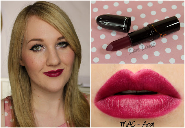 MAC Acai lipstick swatch