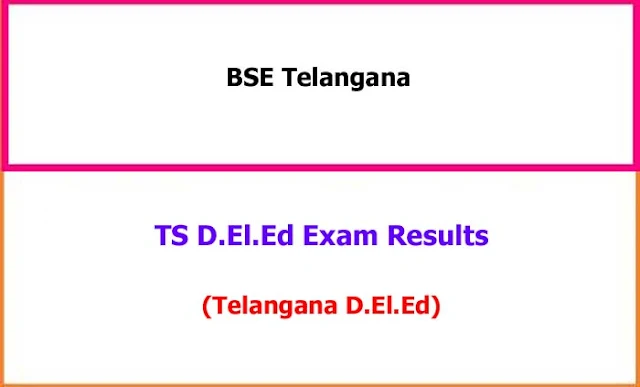 TS Deled Exam Results 2024