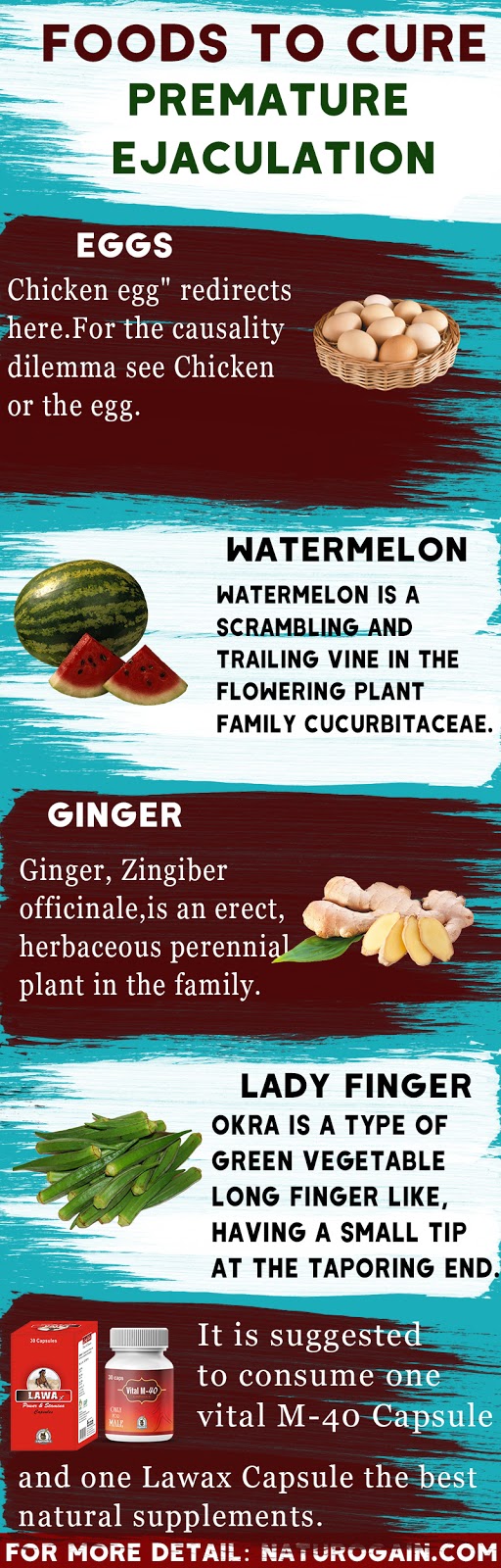 Foods, Natural Supplements to Cure Premature Ejaculation Naturally