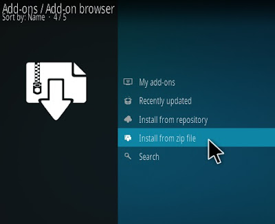 أنقر فوق تثبيت ملف مضغوط (install from zip file ) أنقر فوق تثبيت ملف مضغوط (install from zip file )