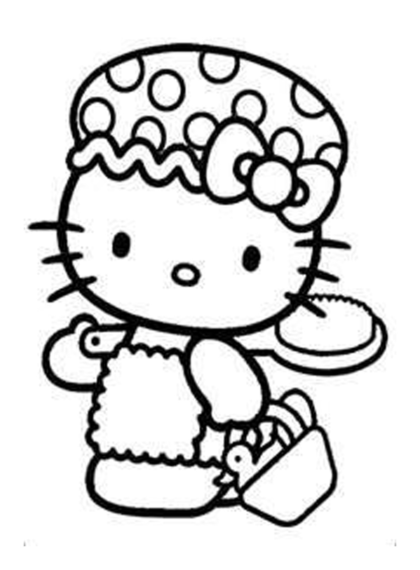 smart hello kitty coloring pages - photo #19