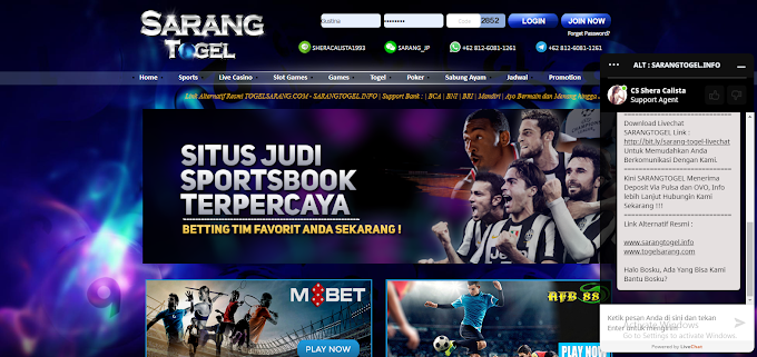 Sarangtogel Bandar Togel Online Terpercaya
