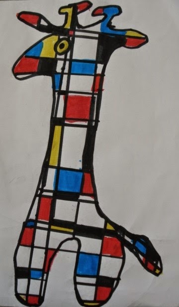 a faithful attempt: Mondrian-Inspired Animals