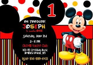 mickey mouse 1st birthday invitations