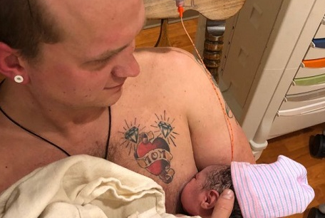Dad Breastfeed New Born Baby Because Of His Wife Illness, Depicts It's A Honour
