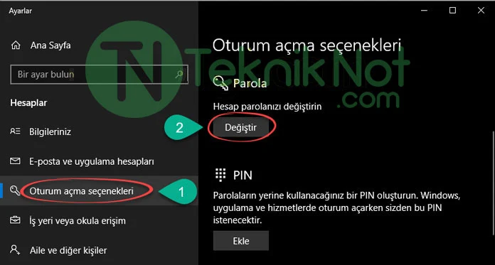 Windows 10 açılış şifresini tamamen kaldırma