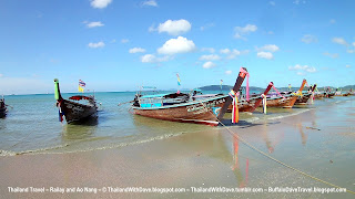 Longtail boats on Ao Nang Beach