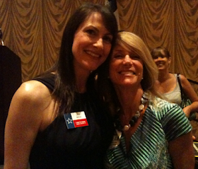 Linda Magid (left) with Sen. Davis (D-10)