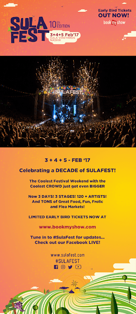 SulaFest 2017 out now - Early Bird Tickets for the 10th edition of mega music festival SulaFest 2017 out now - Early Bird Tickets for the 10th edition of mega music festival