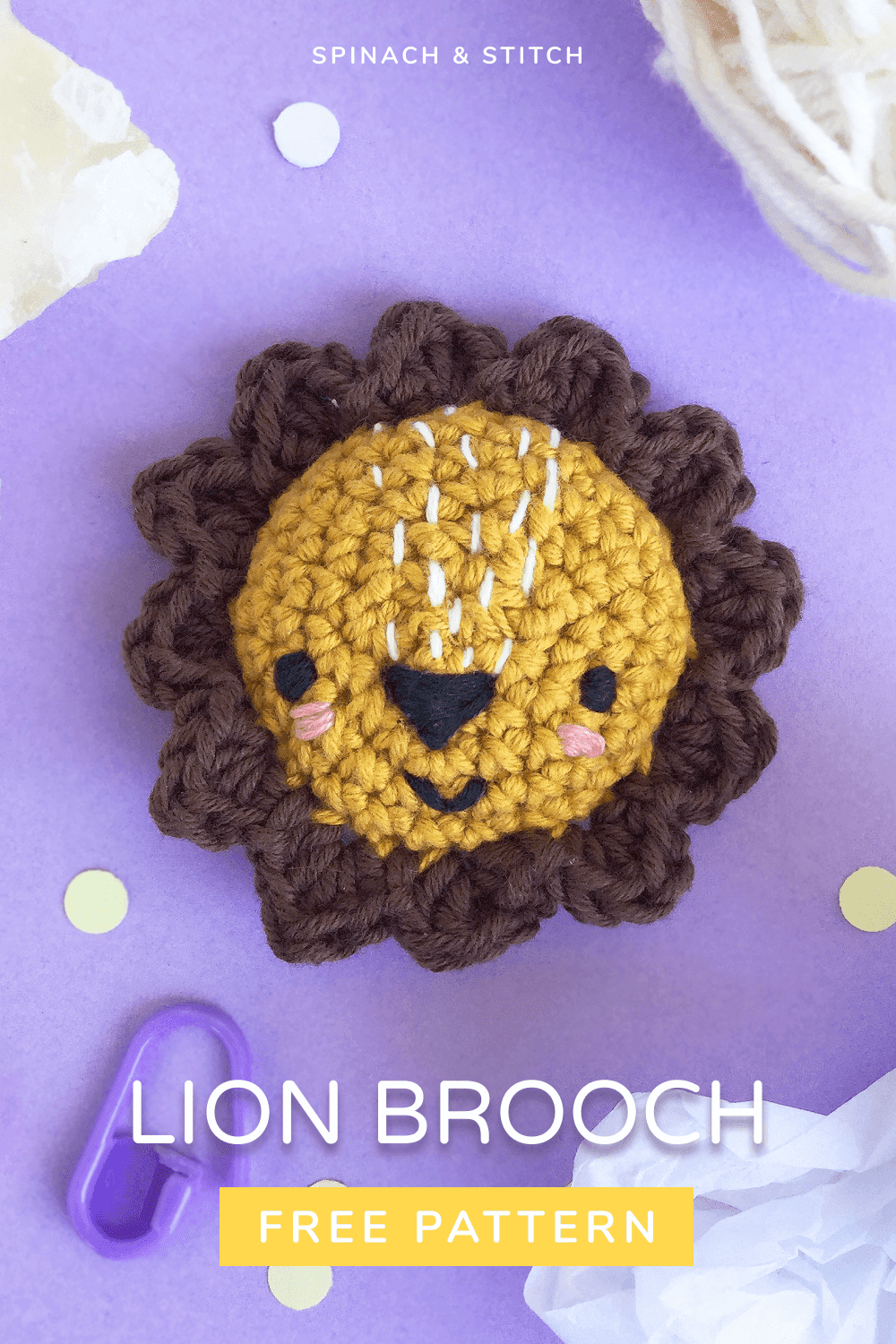 Lion Brooch Pattern Pinterest