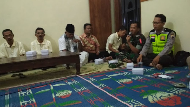 KodimKaranganyar - Hadiri Rapat RT, Babinsa Salam Himbau Tingkatkan Kewaspadaan Wilayah