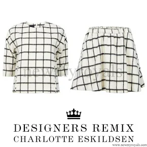 Queen Letizia Style Designers Remix Charlotte Eskildsen  Grid Check Top