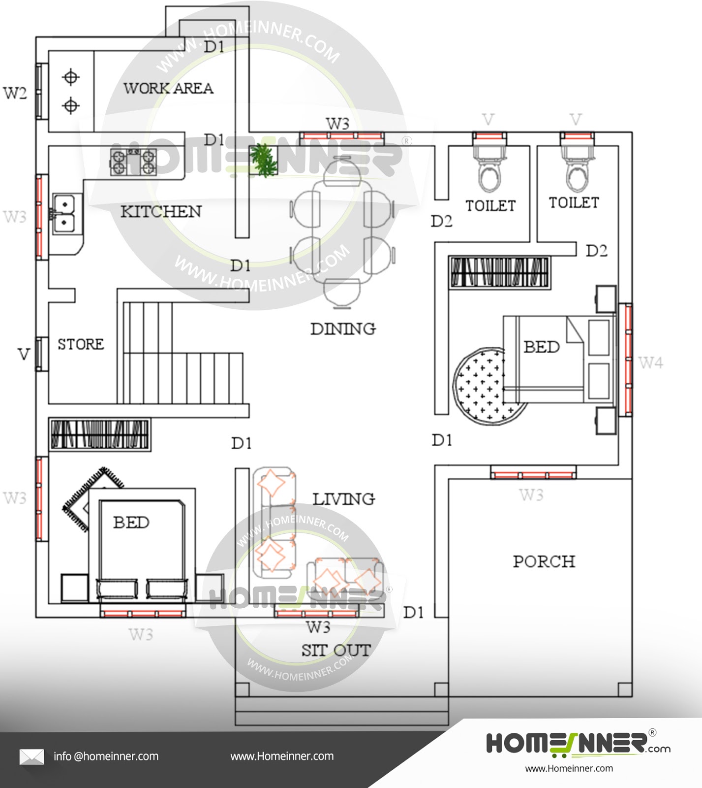 Kerala Home Design Single Floor Low Cost Plan