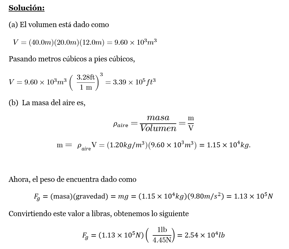 Un auditorio mide 40.0 m X