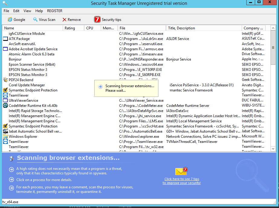 Security Task Manager to Stop Virus & Hidden Process
