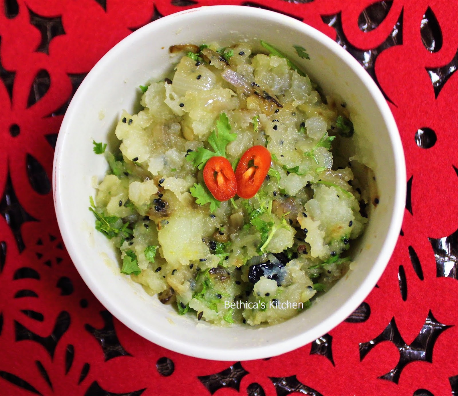 Bethica's Kitchen Flavours Pepe Sheddo (Mashed Green Papaya Curry