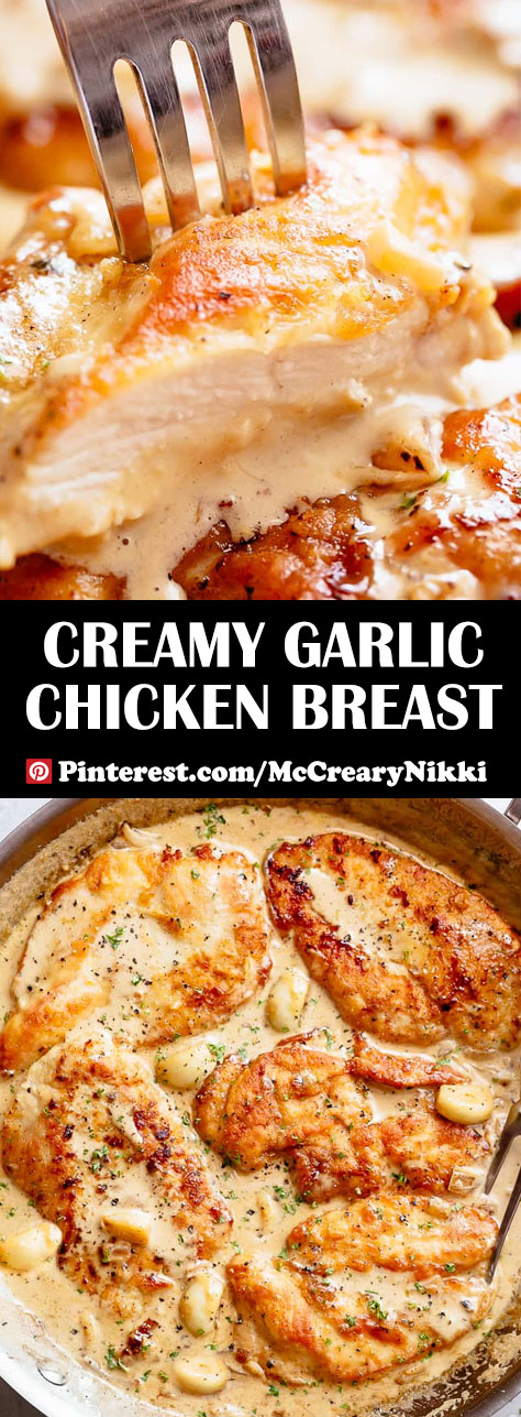 CREAMY GARLIC CHICKEN BREAST - #recipes