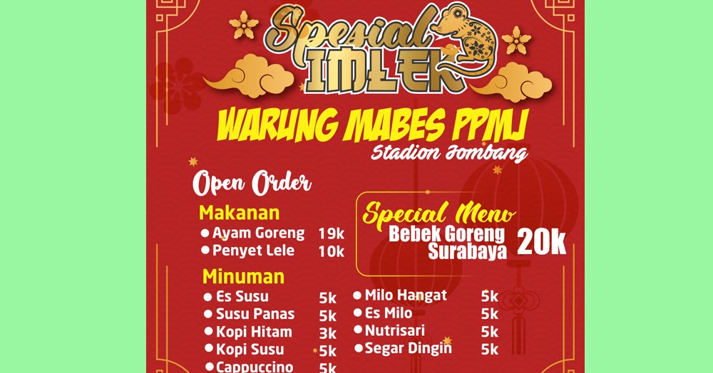 Contoh Banner Warung Untuk Promo Spesial Imlek Tips Mendesain