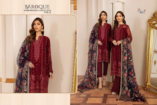 Shree Fab Baroque Embroidered Vol 2 Pakistani Suits Collection In Wholesale Rate 