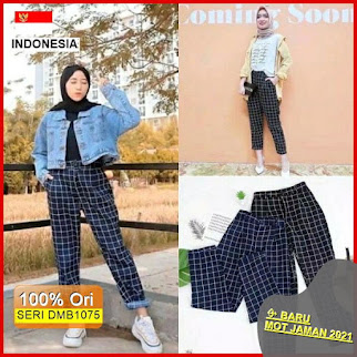 DMB1075 FASHION BAWAHAN 1KG MUAT 5PCS ZOYA SQUARE PANTS CELANA BASIC TARTAN SQUARE CELANA HITS SELEBGRAM BARU 2021