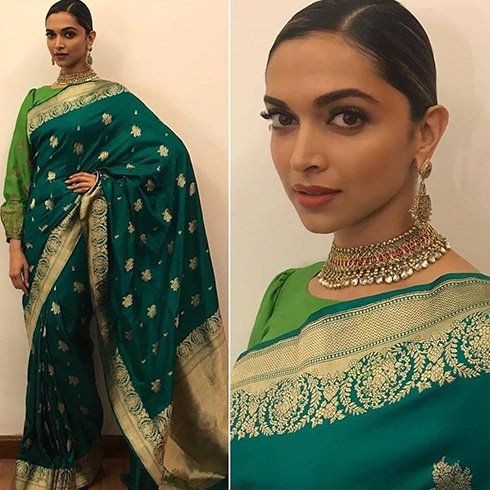 Fashion to Celebrate - Hot Sarees Buys (Bollywood Replica Collections): Deepika  Padukone in Indian Wear Saree