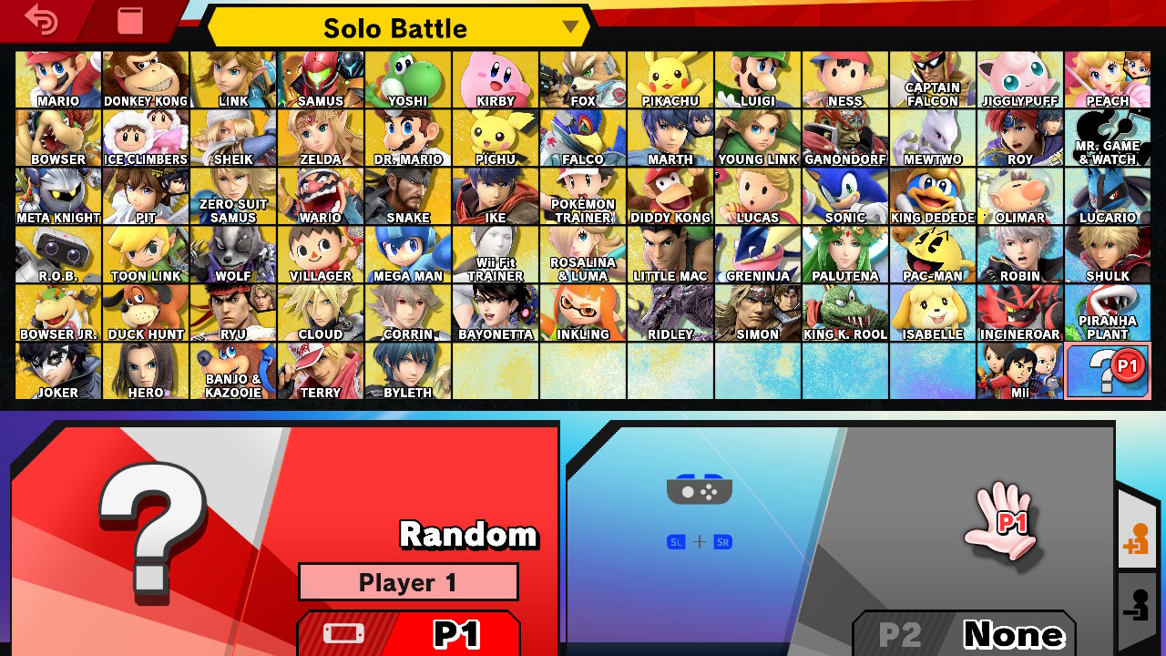 super smash bros ultimate roster