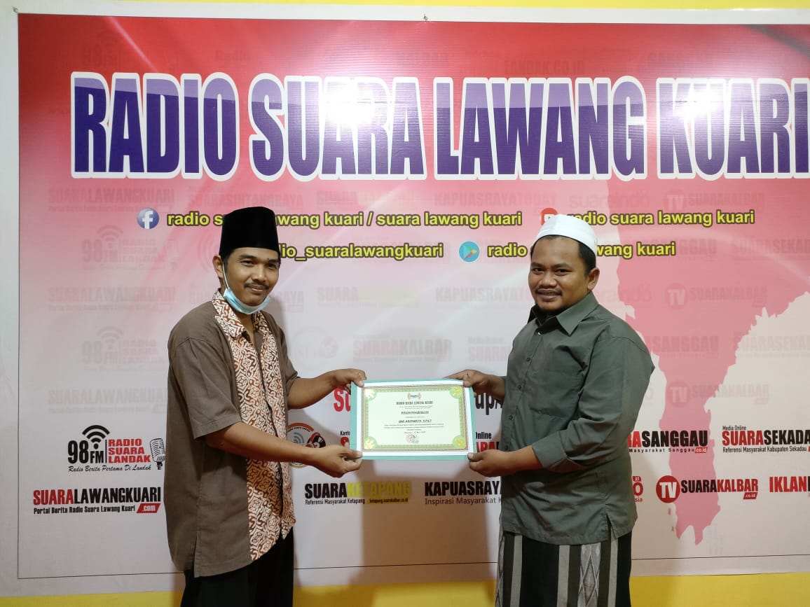 Piagam Penghargaan Untuk Pemateri Mutiara Ramadhan 1442 H Suaralawangkuari Com
