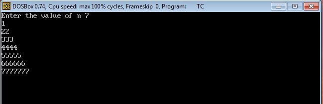 C++ Programing ..!: Program to print pattern 1 22 333 4444 5555 using ...