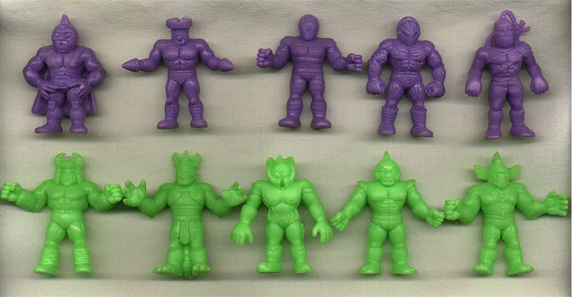 Figures from the M.U.S.C.L.E. Board Game