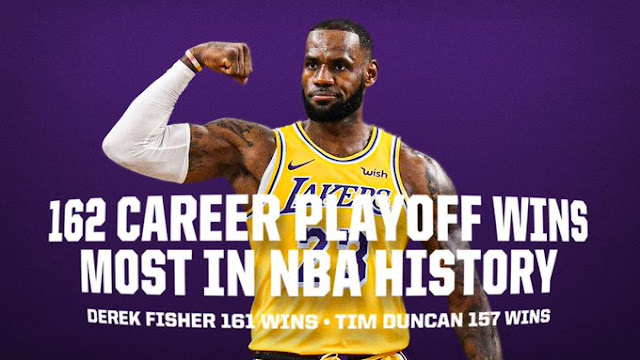 LeBron James NBA's all-time Leader in Playoff Wins.