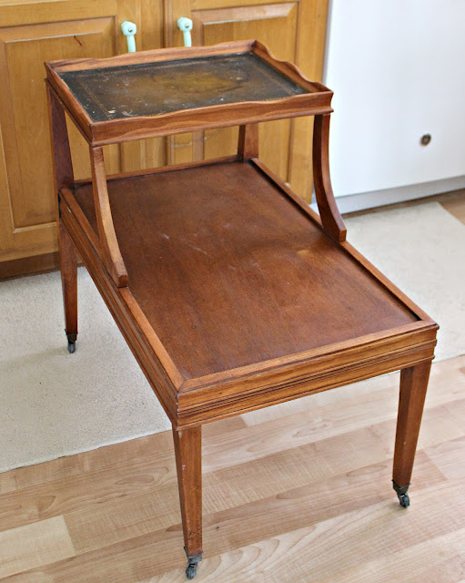Thrift Shop Mid Century Modern End Table Upcycle Organized Clutter