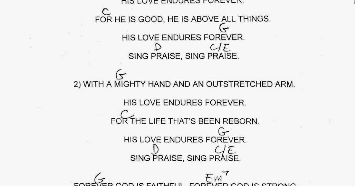 Worship Lead Sheets: Forever - Chris Tomlin