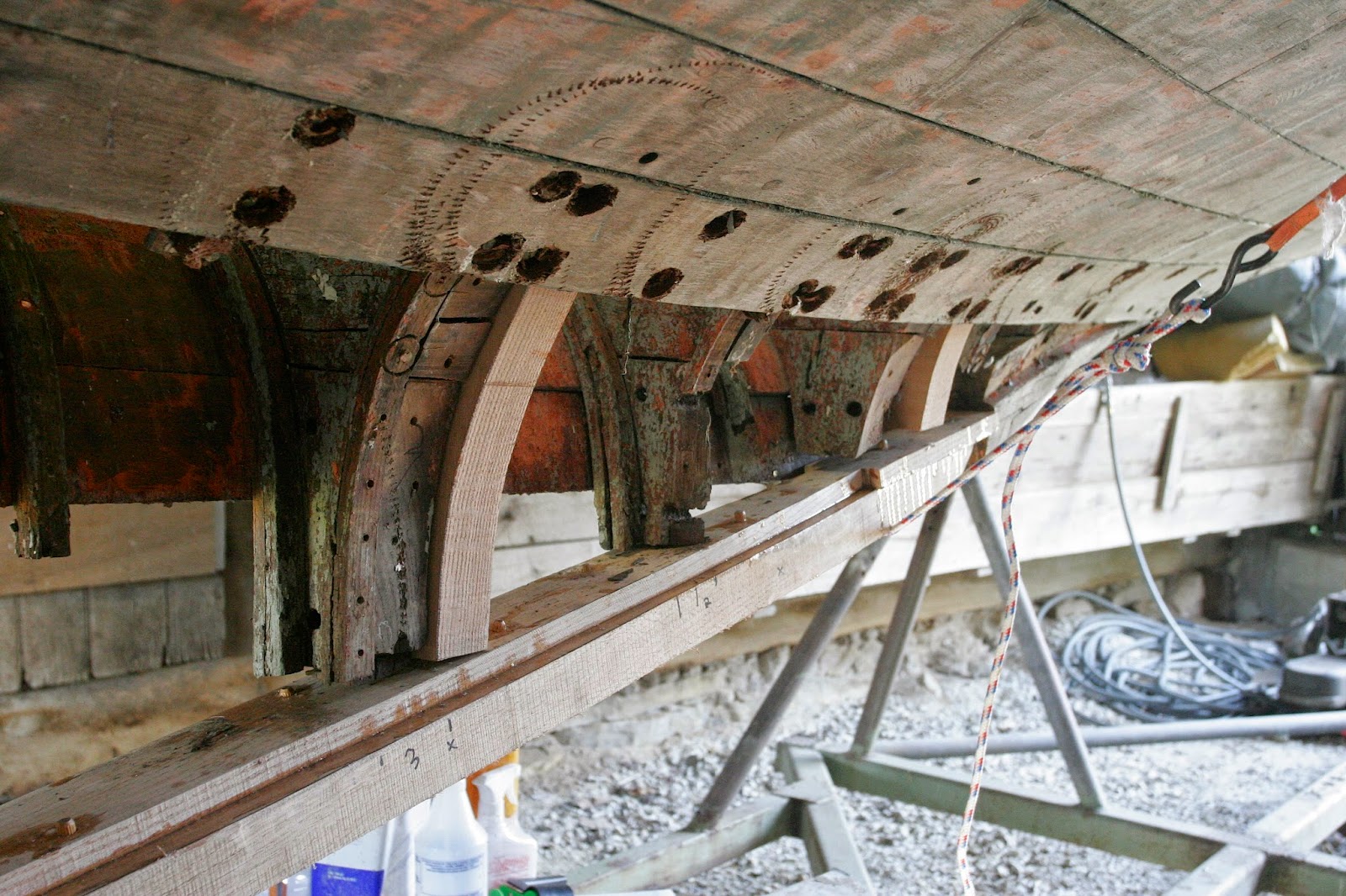 Sea State Rebuilding the Square Meter Hull framing