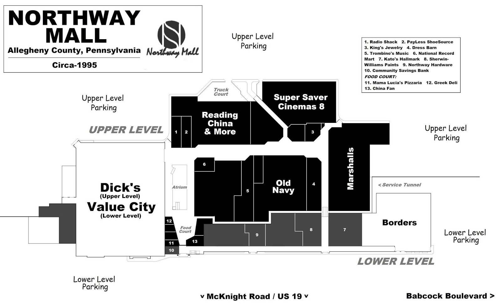 ross park mall map