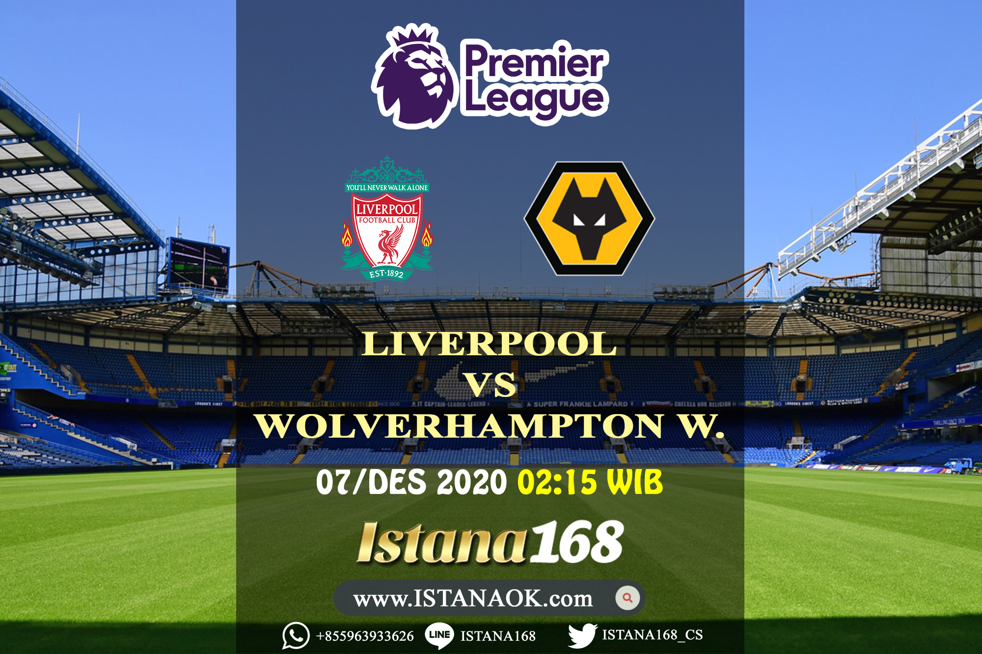 Prediksi Bola Akurat Istana168 Liverpool vs Wolverhampton Wanderers 07 Desember 2020