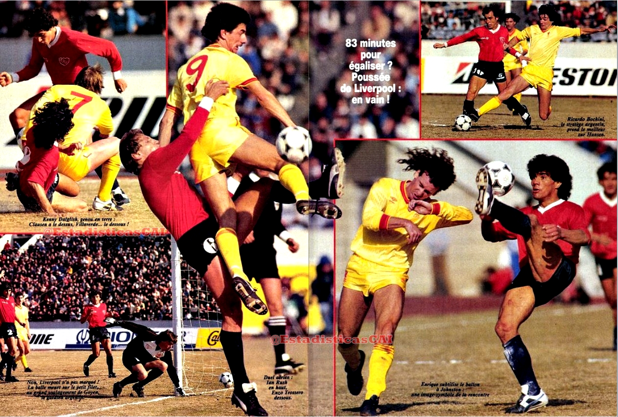 1983 Jorge Burruchaga, Enzo Trossero, Enrique Bochini - Copa Libertadores  de America