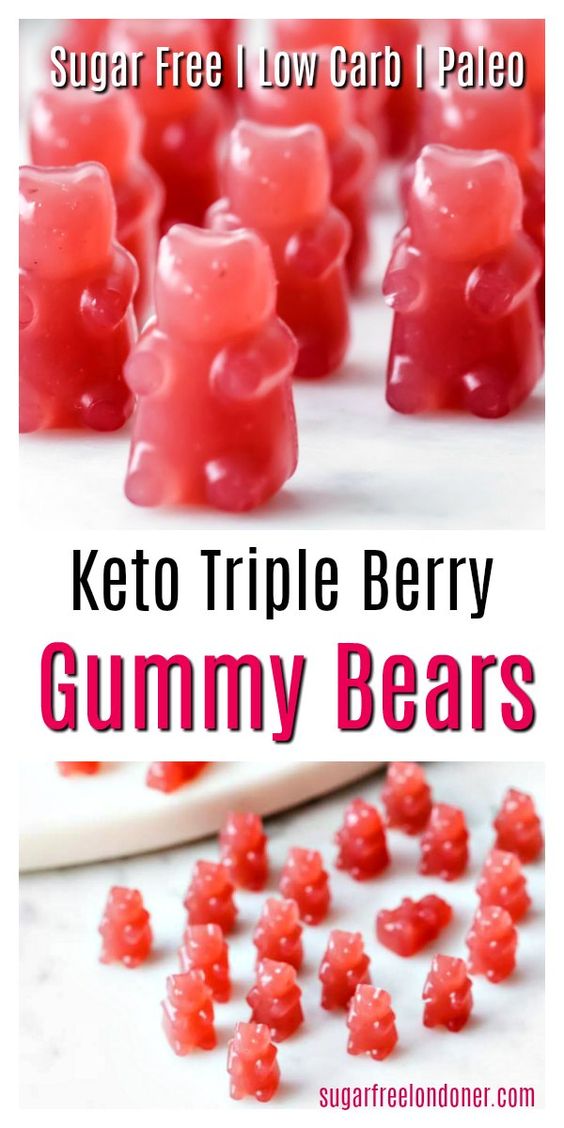  Triple Berry Sugar Free Gummy Bears (Keto)