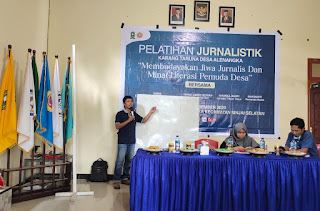 Tingkatkan Kualitas Literasi Desa,Karang Taruna  Alenangka Gelar Pelatihan Jurnalistik