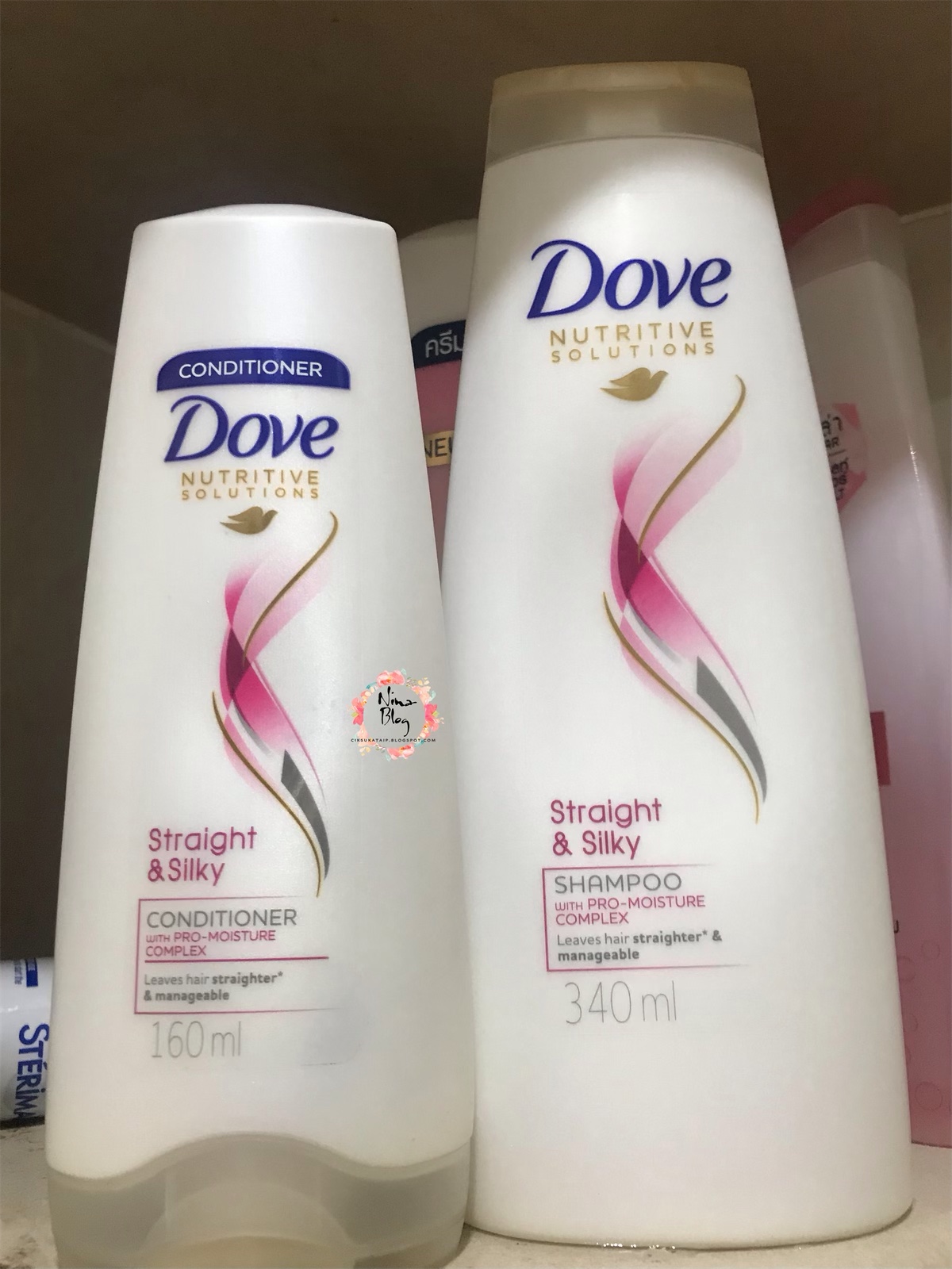 Dove Straight And Silky Shampoo And Conditioner cik sukα taip