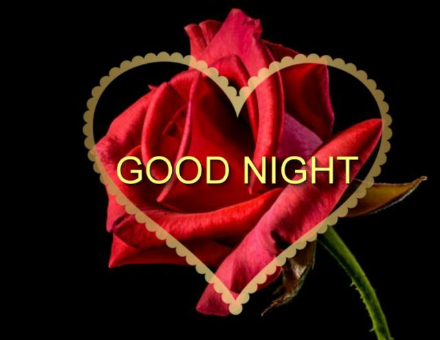 good night romantic heart images