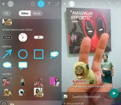 Cara Membuat Status Di Wa Whatsapp Dengan Stiker Pribadi Wafbig