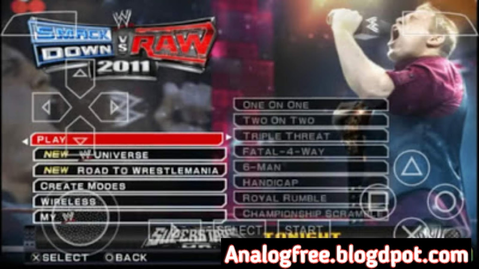 DOWNLOAD SMACKDOWN VS RAW 2011 (PSP) ISO Terbaru Analogfree