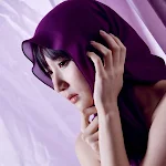 Yeon Da Bin Gorgeous in Purple Maxi Foto 8
